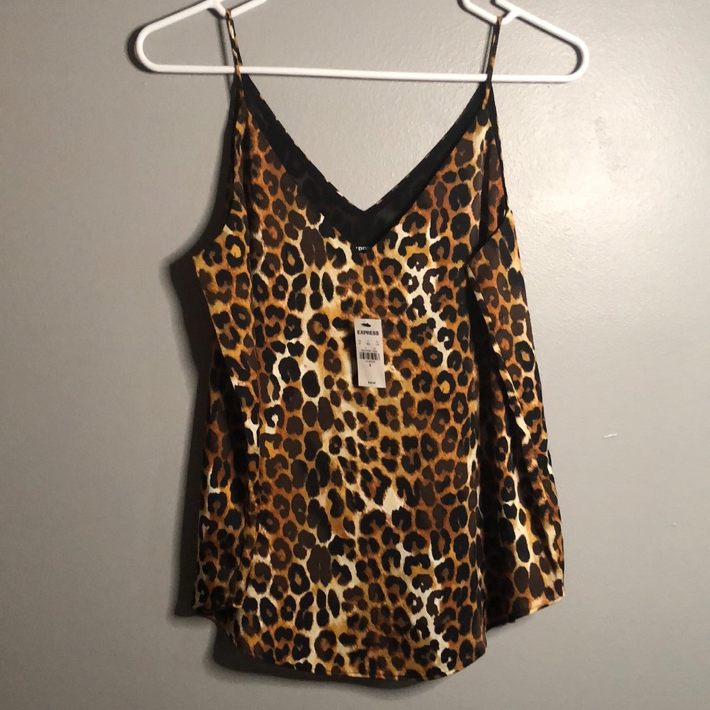Express leopard print cami, size small